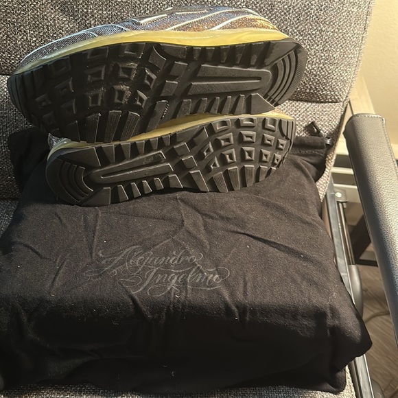 Alejandro Ingelmo size 42/9 Men’s fashion sneakers glitter-gold/silver - Picture 9 of 9